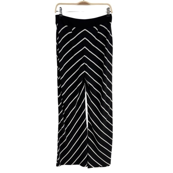 Bar III Womens Striped Lightweight Wide Leg Pants Black And White Size 2 Sheer - Picture 4 of 6